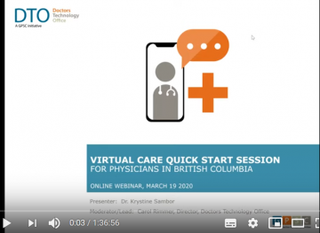 Virtual Care Quick Start Session for Physicians in British Columbia